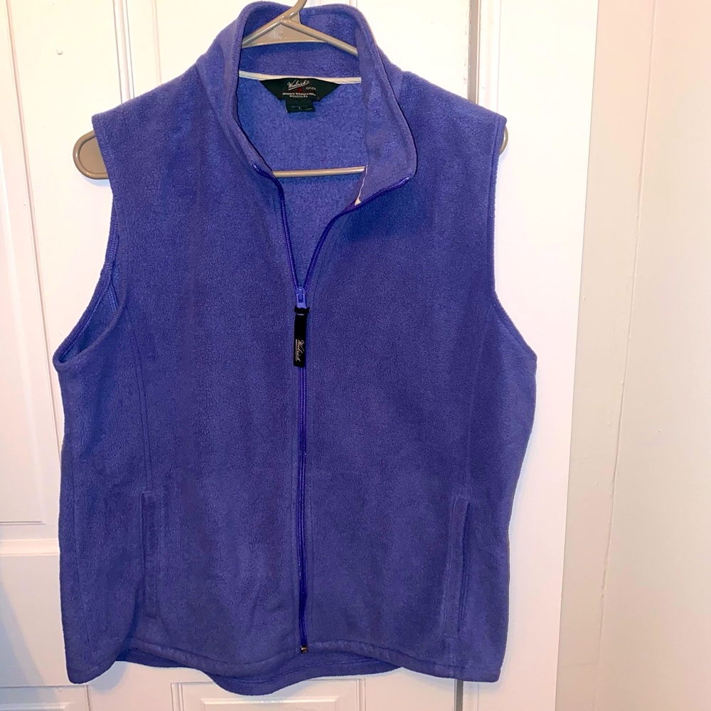 Woolrich Women’s L Large Lavender Periwinkle Purple Fleece Vest
